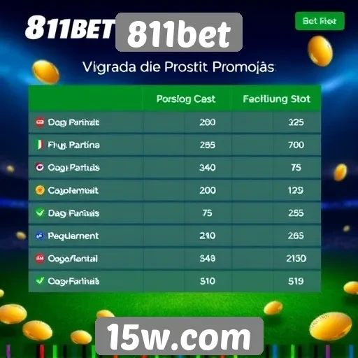 Comparação das promoções do 811bet com concorrentes